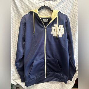 Stadium Athletic Notre Dame full zip embroidered hoodie men’s large.